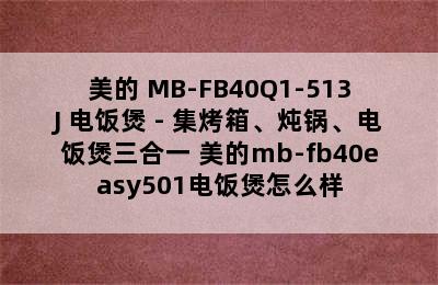 美的 MB-FB40Q1-513J 电饭煲 - 集烤箱、炖锅、电饭煲三合一 美的mb-fb40easy501电饭煲怎么样